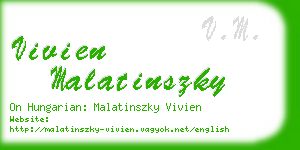 vivien malatinszky business card